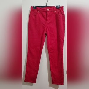 SO SLIMMING Red Girlfriend Ankle Jeans